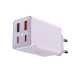 Мережевий зарядний пристрій Baseus GaN6 Pro Fast Charger 2C+2U 65W EU Star Purple(With:Mini White Cable Type-C to Type-C 100W(20V/5A) 1m Star Purple） (P10162701533-00)