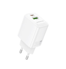 Мережевий зарядний пристрій BOROFONE BN29 Fuente PD30W+QC3.0 charger (EU) White (6941991120329)