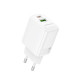 Мережевий зарядний пристрій BOROFONE BN29 Fuente PD30W+QC3.0 charger (EU) White (6941991120329)