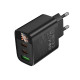 Мережевий зарядний пристрій BOROFONE BA98A Ilustre PD30W (2C1A) charger with digital display (EU) Black (6941991120510)