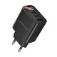 Мережевий зарядний пристрій BOROFONE BA98A Ilustre PD30W (2C1A) charger with digital display (EU) Black (6941991120510)