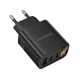 Мережевий зарядний пристрій BOROFONE BA98A Ilustre PD30W (2C1A) charger with digital display (EU) Black (6941991120510)