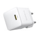 Мережевий зарядний пристрій Baseus Palm Fast Charger 1C 20W EU Moon White (with Baseus Mini White Cable USB-C to USB-C 60W (20V/3A) 1m Moon White) (P10111602213-01)