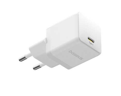 Мережевий зарядний пристрій Baseus Palm Fast Charger 1C 20W EU Moon White (with Baseus Mini White Cable USB-C to USB-C 60W (20V/3A) 1m Moon White) (P10111602213-01)