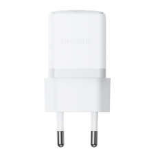 Мережевий зарядний пристрій Baseus Palm Fast Charger 1C 20W EU Moon White (with Baseus Mini White Cable USB-C to USB-C 60W (20V/3A) 1m Moon White) (P10111602213-01)