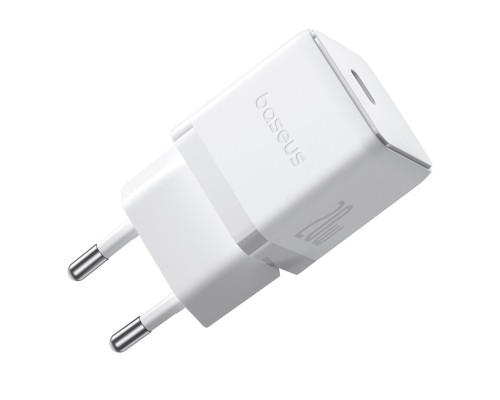 Мережевий зарядний пристрій Baseus Palm Fast Charger 1C 20W EU Moon White (with Baseus Mini White Cable USB-C to USB-C 60W (20V/3A) 1m Moon White) (P10111602213-01)