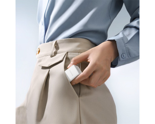 Мережевий зарядний пристрій Baseus Palm Fast Charger 1C 20W EU Moon White (with Baseus Mini White Cable USB-C to USB-C 60W (20V/3A) 1m Moon White) (P10111602213-01)