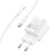 Мережевий зарядний пристрій HOCO C146A Charm single port PD20W charger set (C to iP) (EU) White (6942007630252)