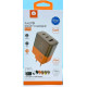 Мережевий зарядний пристрій WUW-C215 65W Charger 2 USB C + USB A brown orange (C215BO)