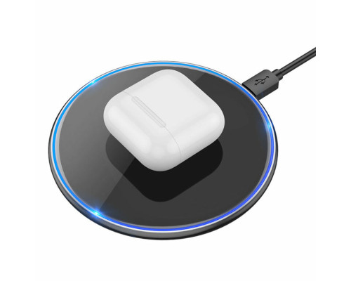 Бездротовий зарядний пристрій HOCO CW6 Pro Easy 15W charging wireless fast charger Black (6931474755032)