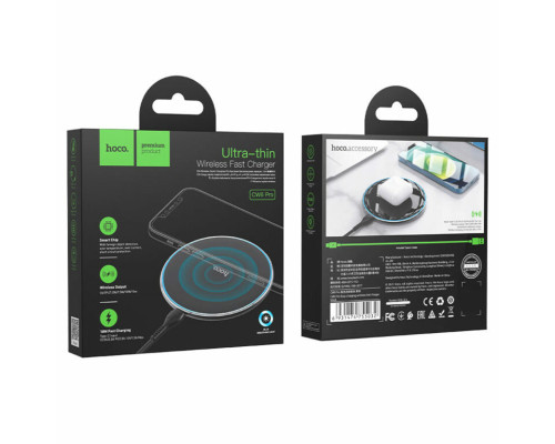 Бездротовий зарядний пристрій HOCO CW6 Pro Easy 15W charging wireless fast charger Black (6931474755032)