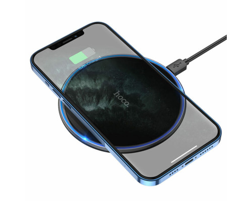 Бездротовий зарядний пристрій HOCO CW6 Pro Easy 15W charging wireless fast charger Black (6931474755032)