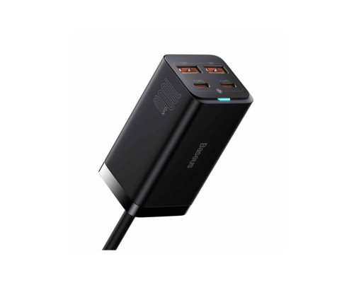 Мережевий зарядний пристрій Baseus GaN3 Pro Desktop Fast Charger 2U+2C 100W EU Black (CCGP000101)