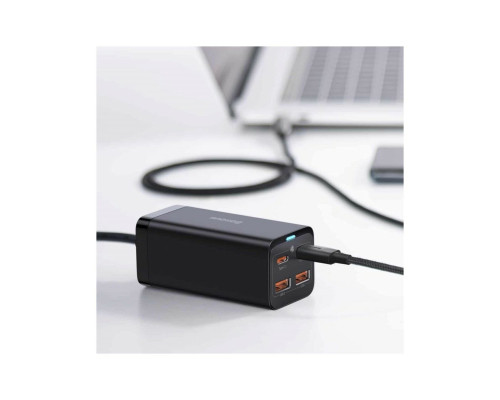 Мережевий зарядний пристрій Baseus GaN3 Pro Desktop Fast Charger 2U+2C 100W EU Black (CCGP000101)
