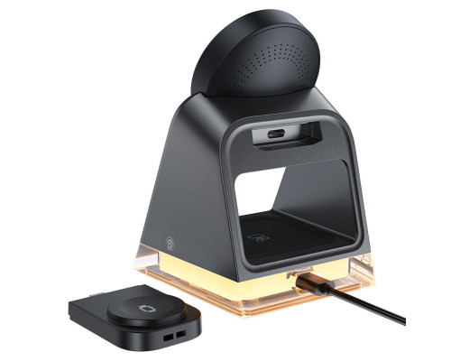 Бездротовий зарядний пристрій ACEFAST E17 desktop 3-in-1 wireless charging holder Black (6974316282815)