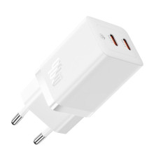 Мережевий зарядний пристрій Baseus GaN5 Pro Fast Charger C+C 40W EU White (CCGP180102)