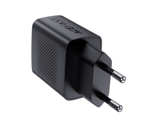 Мережевий зарядний пристрій ACEFAST A78 PD20W GaN (USB-A+USB-C) charger Black (6974316283256)
