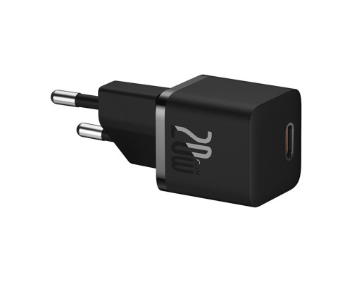 Мережевий зарядний пристрій Baseus GaN5 Fast Charger(mini) 1C 20W EU Cluster Black(With: Baseus Dynamic 3 Series Fast Charging Data Cable Type-C to Ty (P10110900113-00)