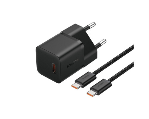 Мережевий зарядний пристрій Baseus GaN5 Fast Charger(mini) 1C 20W EU Cluster Black(With: Baseus Dynamic 3 Series Fast Charging Data Cable Type-C to Ty (P10110900113-00)