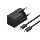 Мережевий зарядний пристрій Baseus GaN5 Fast Charger(mini) 1C 20W EU Cluster Black(With: Baseus Dynamic 3 Series Fast Charging Data Cable Type-C to Ty (P10110900113-00)