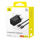 Мережевий зарядний пристрій Baseus GaN5 Fast Charger(mini) 1C 20W EU Cluster Black(With: Baseus Dynamic 3 Series Fast Charging Data Cable Type-C to Ty (P10110900113-00)