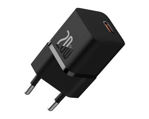 Мережевий зарядний пристрій Baseus GaN5 Fast Charger(mini) 1C 20W EU Cluster Black(With: Baseus Dynamic 3 Series Fast Charging Data Cable Type-C to Ty (P10110900113-00)