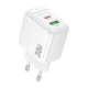 Мережевий зарядний пристрій BOROFONE BAS45A Potential PD30W+QC3.0 charger(EU) White (6941991113871)