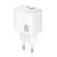 Мережевий зарядний пристрій BOROFONE BAS45A Potential PD30W+QC3.0 charger(EU) White (6941991113871)