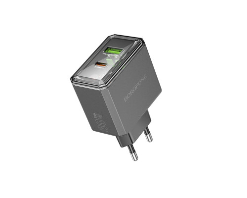 Мережевий зарядний пристрій BOROFONE BAS32A Treasure PD30W+QC3.0 charger(EU) Black (6941991110641)