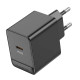 Мережевий зарядний пристрій BOROFONE BAS13A Erudite single port PD20W charger(EU) Black (6941991104855)