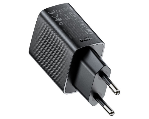 Мережевий зарядний пристрій ACEFAST A102 PD30W GaN single USB-C charger (EU) Black (6974316283287)