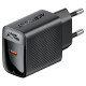 Мережевий зарядний пристрій ACEFAST A102 PD30W GaN single USB-C charger (EU) Black (6974316283287)