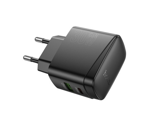 Мережевий зарядний пристрій HOCO CS61A Bright PD30W+QC3.0 charger (EU) Black (6942007638425)
