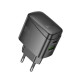Мережевий зарядний пристрій HOCO CS61A Bright PD30W+QC3.0 charger (EU) Black (6942007638425)