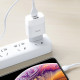 Мережевий зарядний пристрій HOCO C73A Glorious dual port charger set (iP)(EU) White (6931474713056)