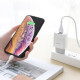 Мережевий зарядний пристрій HOCO C73A Glorious dual port charger set (iP)(EU) White (6931474713056)
