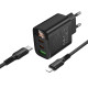 Мережевий зарядний пристрій BOROFONE BA98A Ilustre PD30W (2C1A) charger with digital display set (C to iP) (EU) Black (6941991120527)