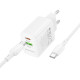 Мережевий зарядний пристрій BOROFONE BN29 Fuente PD30W+QC3.0 charger set (C to C) (EU) White (6941991120343)