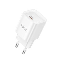 Мережевий зарядний пристрій HOCO C146A Charm single port PD20W charger (EU) White (6942007630245)