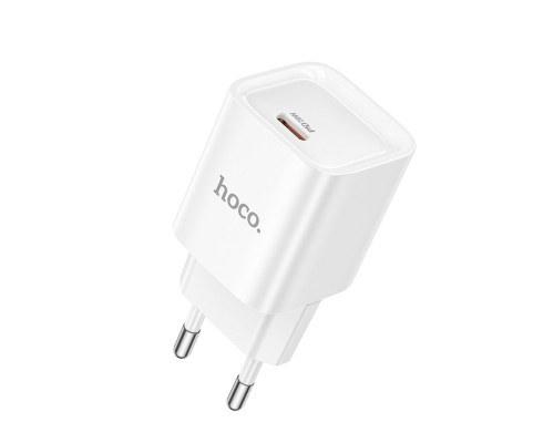 Мережевий зарядний пристрій HOCO C146A Charm single port PD20W charger (EU) White (6942007630245)