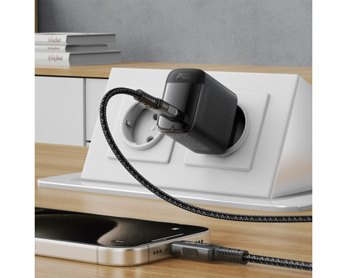 Мережевий зарядний пристрій ACEFAST A112 PD45W GaN single USB-C charger (EU) Black (6974316284055)