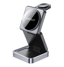 Бездротовий зарядний пристрій ACEFAST E20 desktop 3-in-1 wireless charging holder Black (6974316283478)