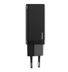 Мережевий зарядний пристрій Baseus GaN2 Q.Charger C+C 45W With Mini Cable Type-C toType-C 60W Black (CCGAN-M01)