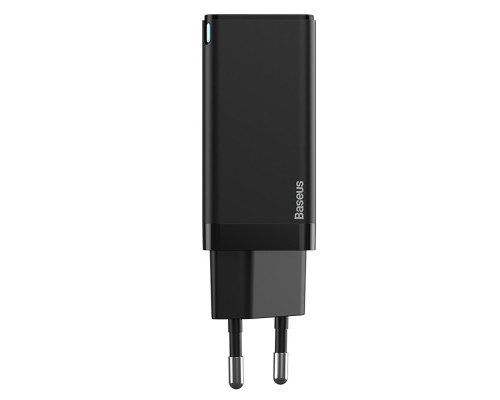 Мережевий зарядний пристрій Baseus GaN2 Q.Charger C+C 45W With Mini Cable Type-C toType-C 60W Black (CCGAN-M01)