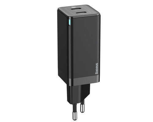Мережевий зарядний пристрій Baseus GaN2 Q.Charger C+C 45W With Mini Cable Type-C toType-C 60W Black (CCGAN-M01)