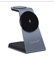 Бездротовий зарядний пристрій CHAROME H14 3-in-1 Wireless Charging Stand Silver (6974324910854 )