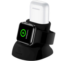 Бездротовий зарядний пристрій Usams US-ZJ051 2IN1 Silicon Charging Holder For Apple Watch And AirPods (ZJ51ZJ01)