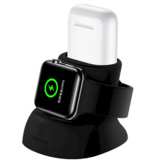 Бездротовий зарядний пристрій Usams US-ZJ051 2IN1 Silicon Charging Holder For Apple Watch And AirPods (ZJ51ZJ01)