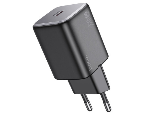 Мережевий зарядний пристрій HOCO N40 Mighty single port PD20W charger Black (6942007616966)