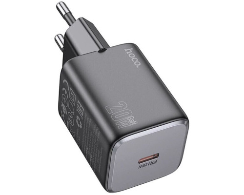 Мережевий зарядний пристрій HOCO N40 Mighty single port PD20W charger Black (6942007616966)